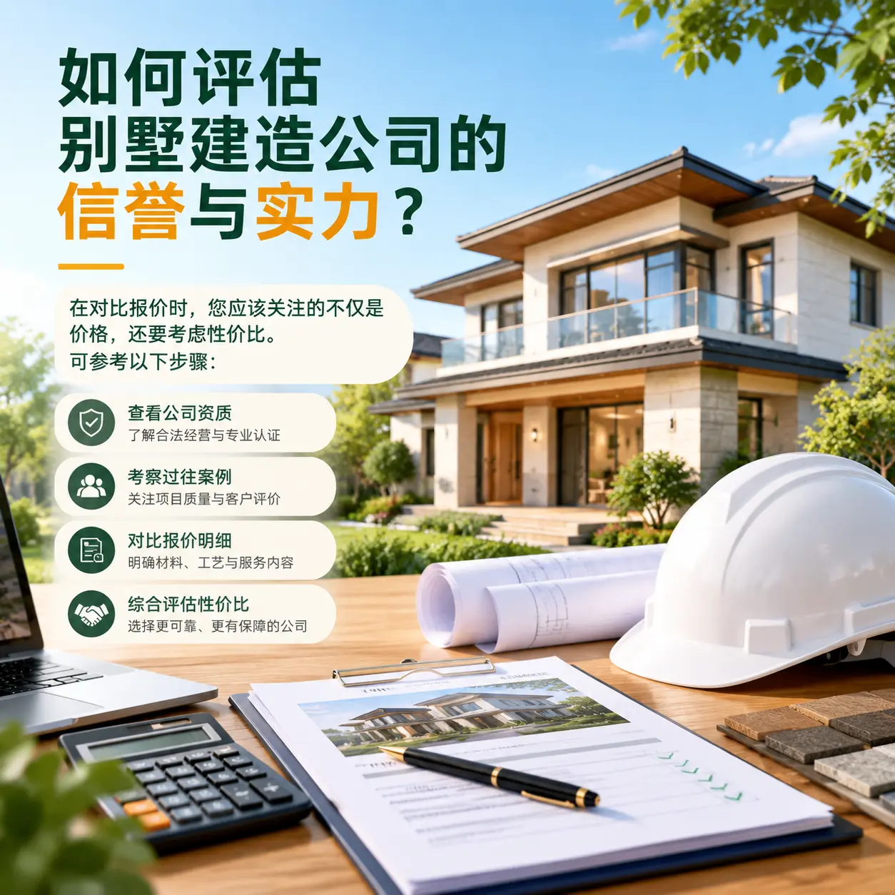 如何评估 大方 别墅建造公司的信誉与实力？