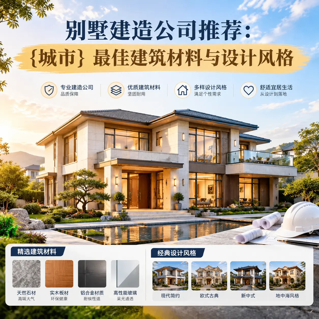 别墅建造公司推荐： 大方 最佳建筑材料与设计风格