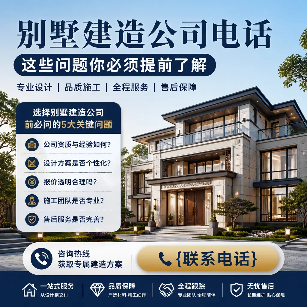 大方别墅建造公司电话，这些问题你必须提前了解