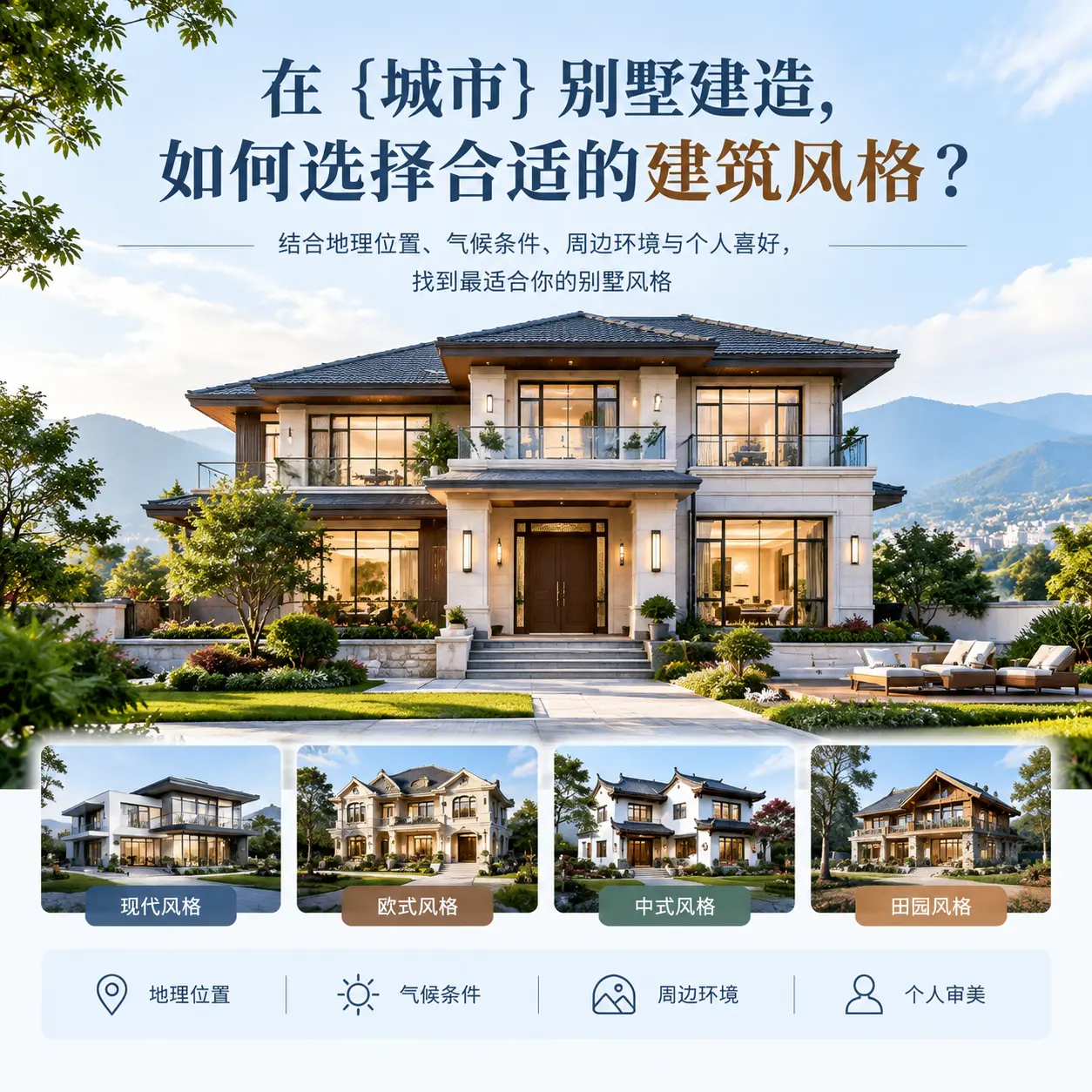 在 大方 别墅建造，如何选择合适的建筑风格？