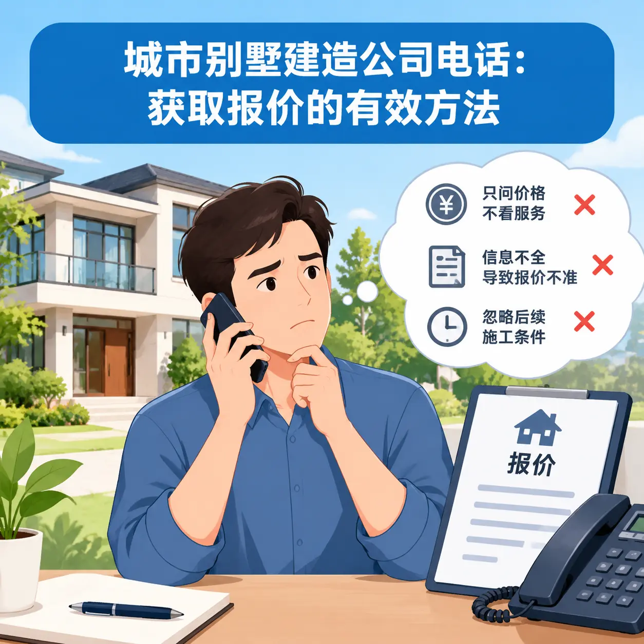 大方别墅建造公司电话：获取报价的有效方法